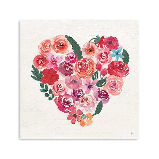 Petals of Love I Dark Canvas Giclée Art